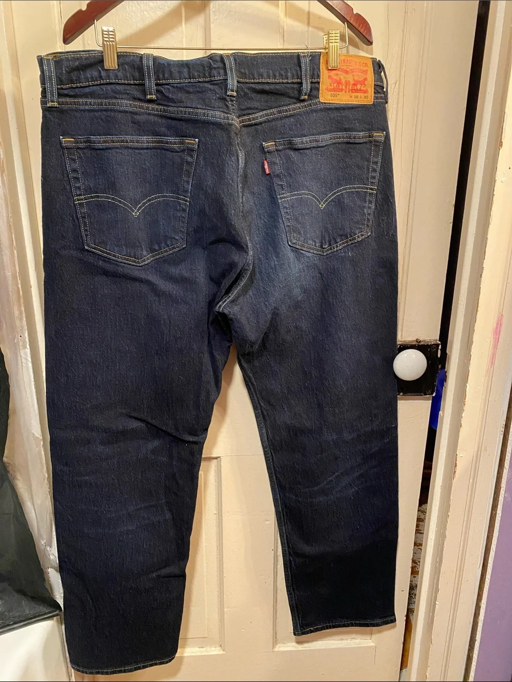 NWOT Levi's 505 Classic Straight Leg Jeans Dark Wash W38 L30